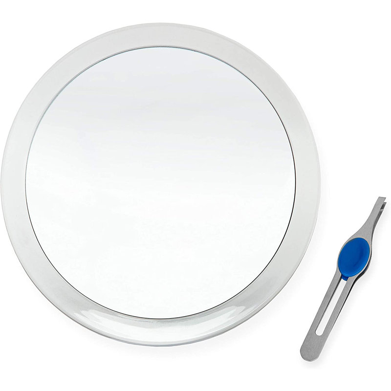 Miroir de maquillage/rasage grossissants Borjas, Blanc