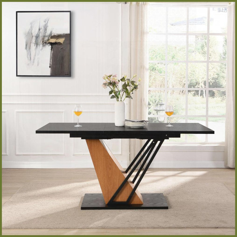 Table basse extensible peu encombrante avec structure en métal robuste, plateau en panneau de fibres à densité moyenne facile à nettoyer pour le salon et amp; Salle à manger