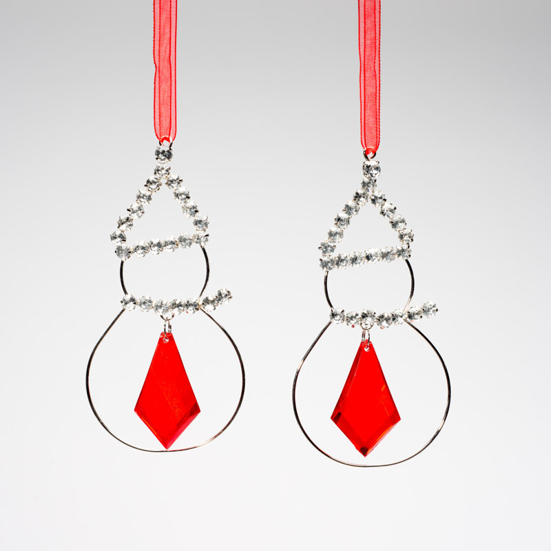Ornement en cristal bonhomme de neige