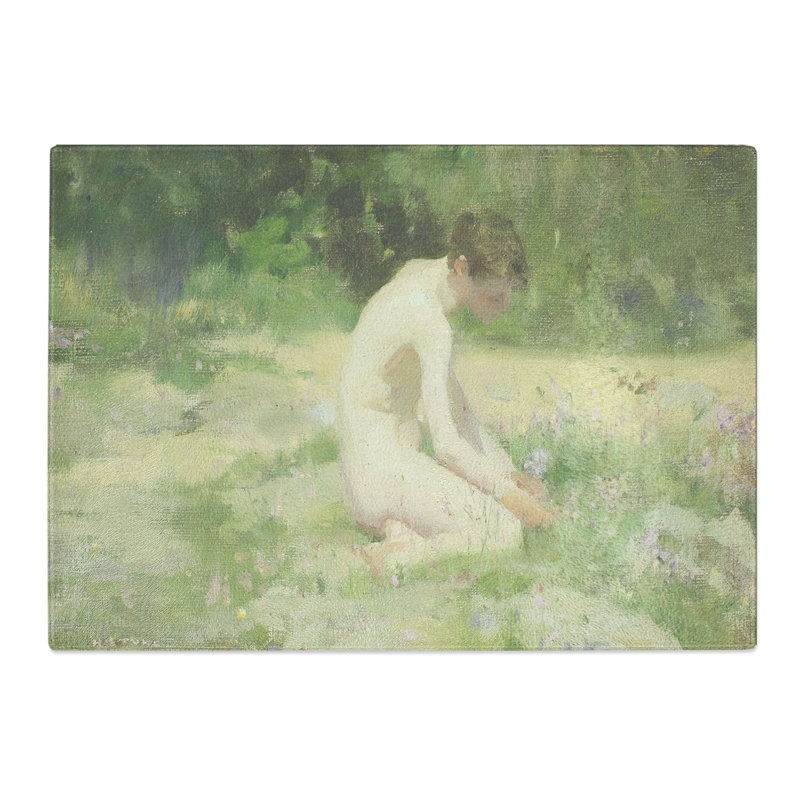 Sea by Henry Scott Tuke Chopping Board, 0.4cm H x 28.5cm W x 39cm L