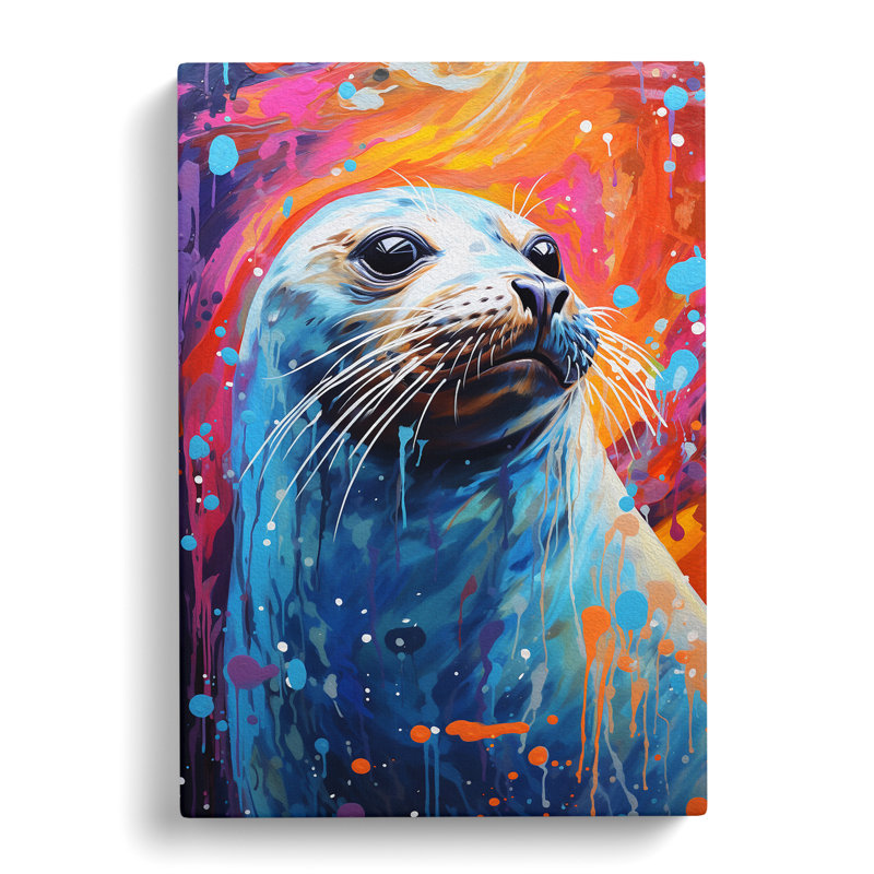 Seal Abstract Art - Wrapped Canvas, 76cm H x 50cm W x 3cm D