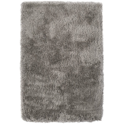 Tapis gris clair fait à la main Petrey