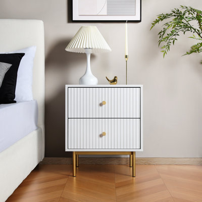 Aivis 50cm W Metal Bedside Table
