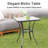 Olvia Glass Top Metal Base Dining Table