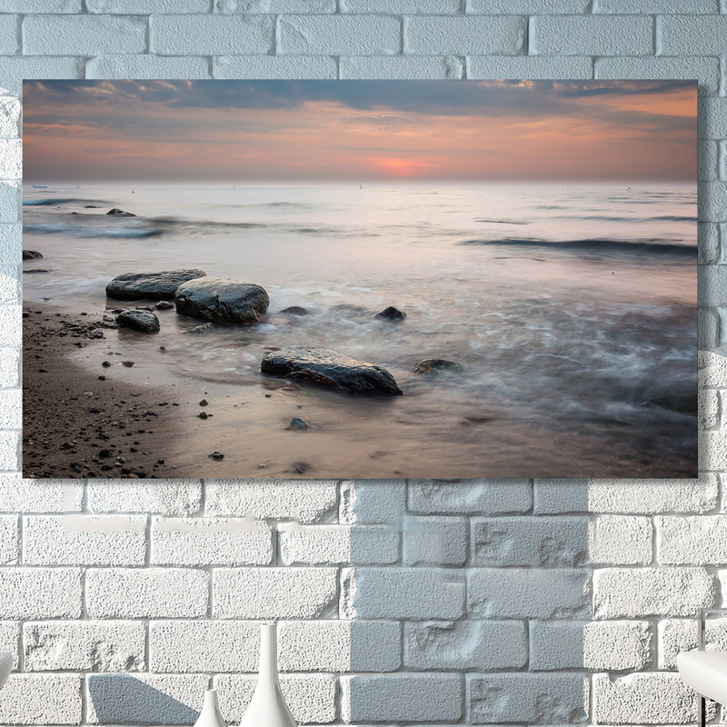 « pologne beach », reproduction de photo sur toile tendue, H 28 po x l 48 po x P 1,5 po