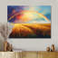 «Countryside Rainbow Over The Wheat Fields II», art mural arc-en-ciel pour le salon-839387547-1018291290