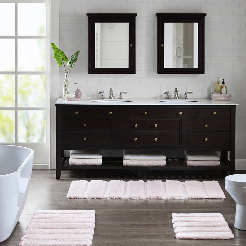 Tapis pour salle de bain Blush, Rosé, Rectangle 1 pi 9 po x 2 pi 9 po