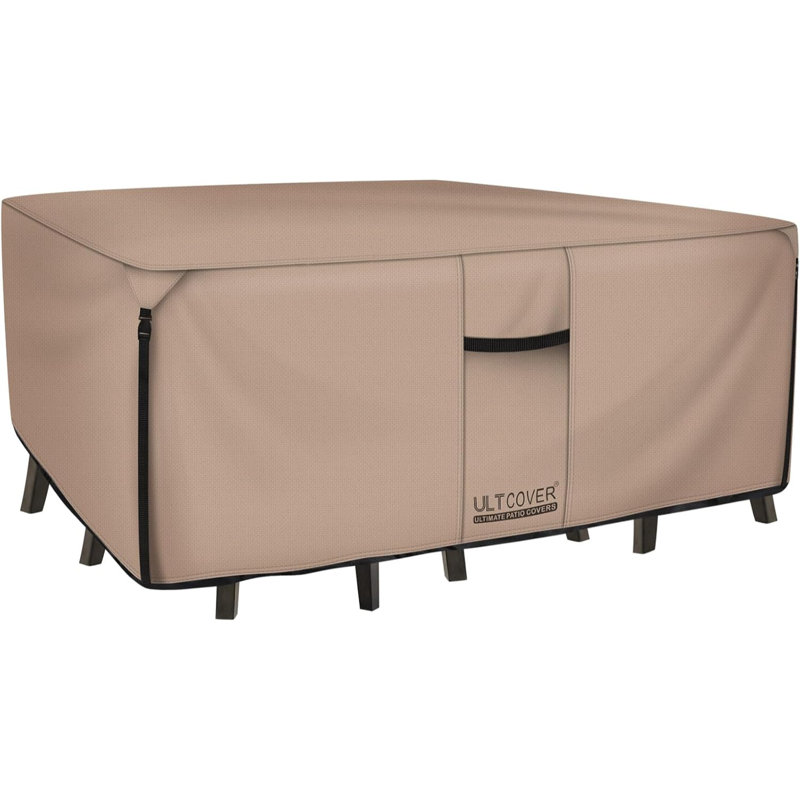 Rectangular Heavy-Duty Outdoor Table Cover – Waterproof 600D Patio Furniture Protector