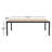 Cenka Outdoor Patio Aluminum Black and Brown Extendable Dining Table