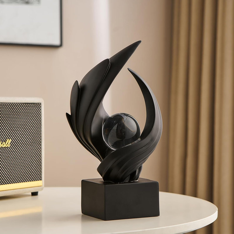 Modern Statue Living Room Decor, Resin Shelf Decor Accents, Abstract Art Sculptures Decorations For Bookshelf Dining Room Office Coffee Table TV Stand