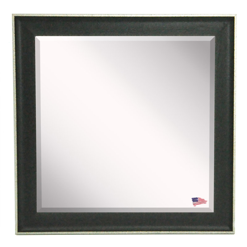 Rocklake Solid Wood Flat Wall Mirror, 24" H x 20" W
