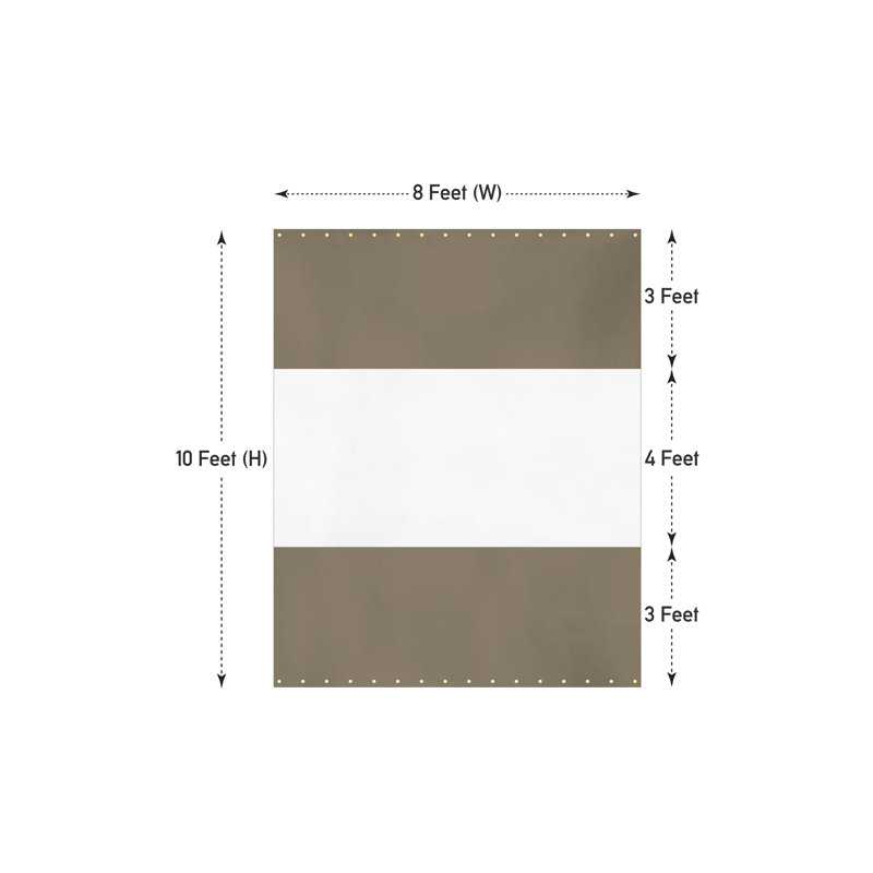 Heavy Duty Outdoor Clear Panel Curtain, All Weather Resistant Tarp Curtain for Pergola Porch Gazebo, Privacy Screen, Blackout Curtains(10 x 8 ft)