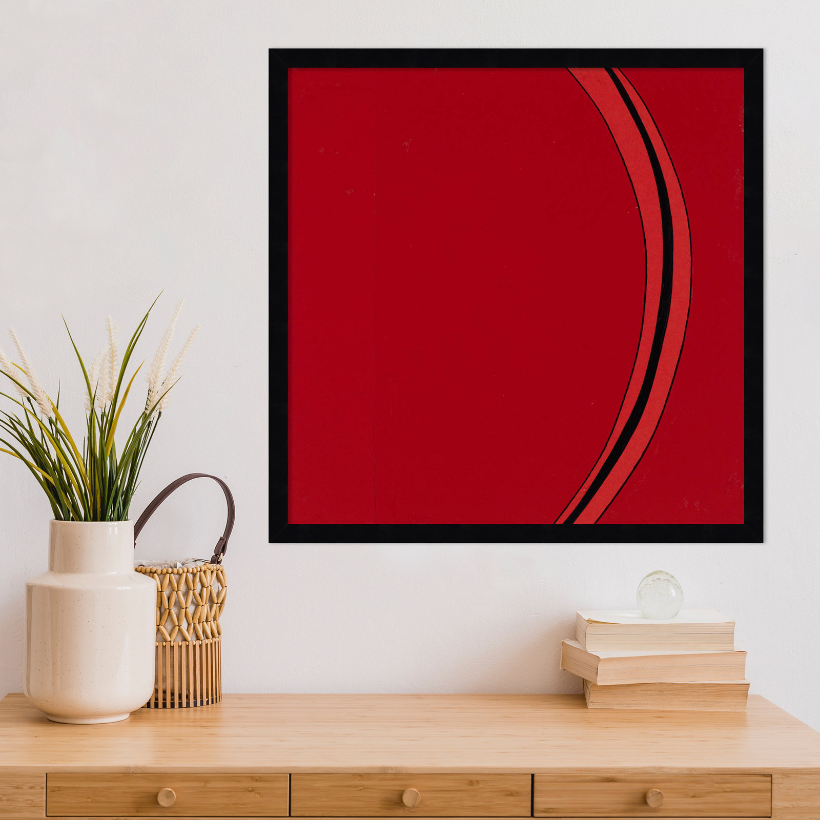 Segment Print by Alex Dunn, Black, 21" H x 21" W