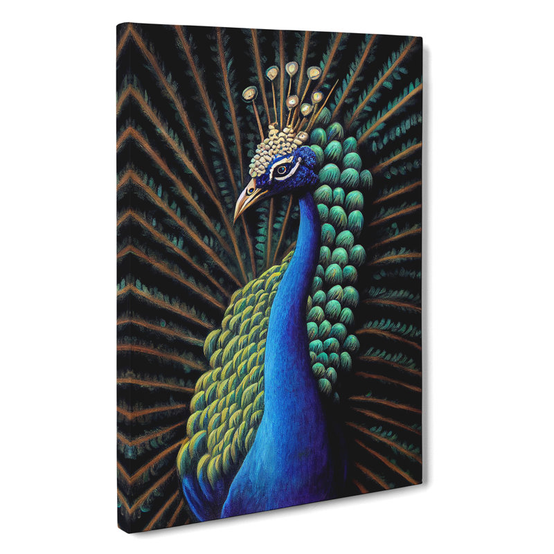 Pretty Peacock - Wrapped Canvas, 50cm H x 35cm W x 3cm D