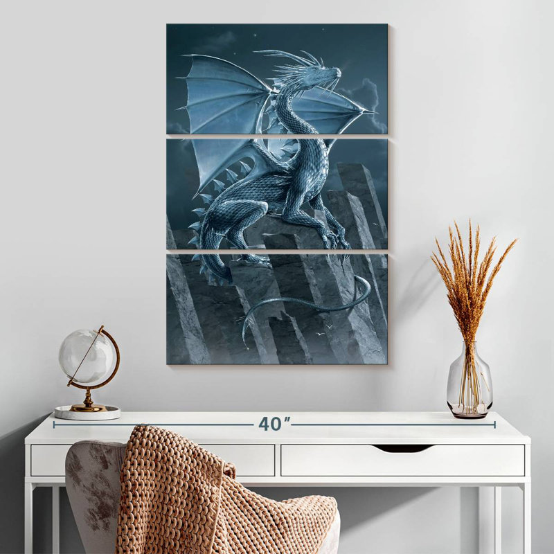 Brampt Silver Dragon, 32" H x 20" W