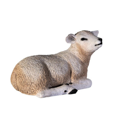 Texelaar Baby Lamb Resting Life Size Statue