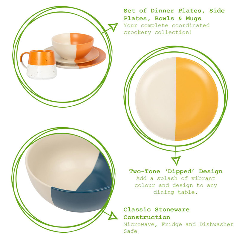 Stoneware Dinnerware - Service for 4