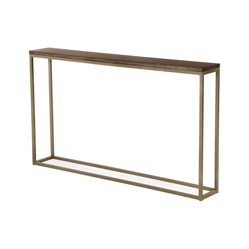 Chaplin 54'' Solid Wood Top Console Table, Champagne, Cashew