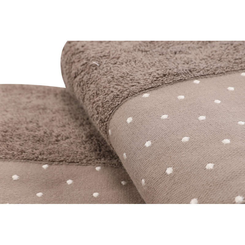 Ensemble de serviettes luxueuses, brun et blanc, 19,7 po x 35,4 po | 100% coton, 17,9 oz / verge carrée | Doux et absorbant, parfait pour la salle de bain et le spa, lavage doux recommandé, conception élégante