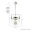  Luminaire suspendu en forme de urne à 3 lumières-79032445