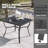 Patio 5-Piece Aluminum Dining Set with Textilene Swivel Chairs-765109609