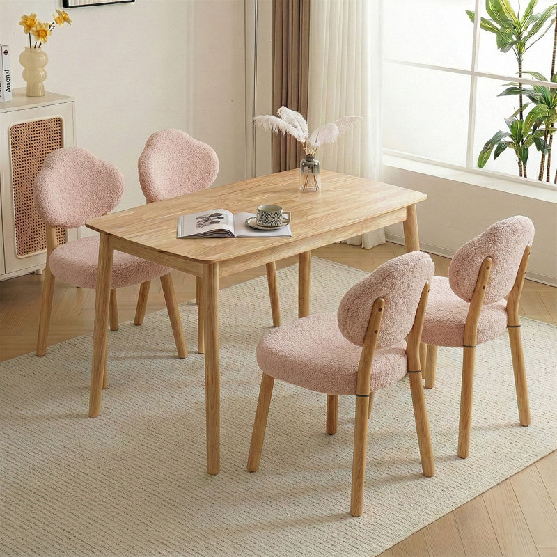 Ensemble de 2 chaises d'appoint rembourrées Cloud, Rose