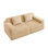Canapé modulaire à 2 places sans siège, canapé modulaire Cloud avec assise profonde, canapé modulaire moderne à 2 places avec coussins décoratifs en velours côtelé