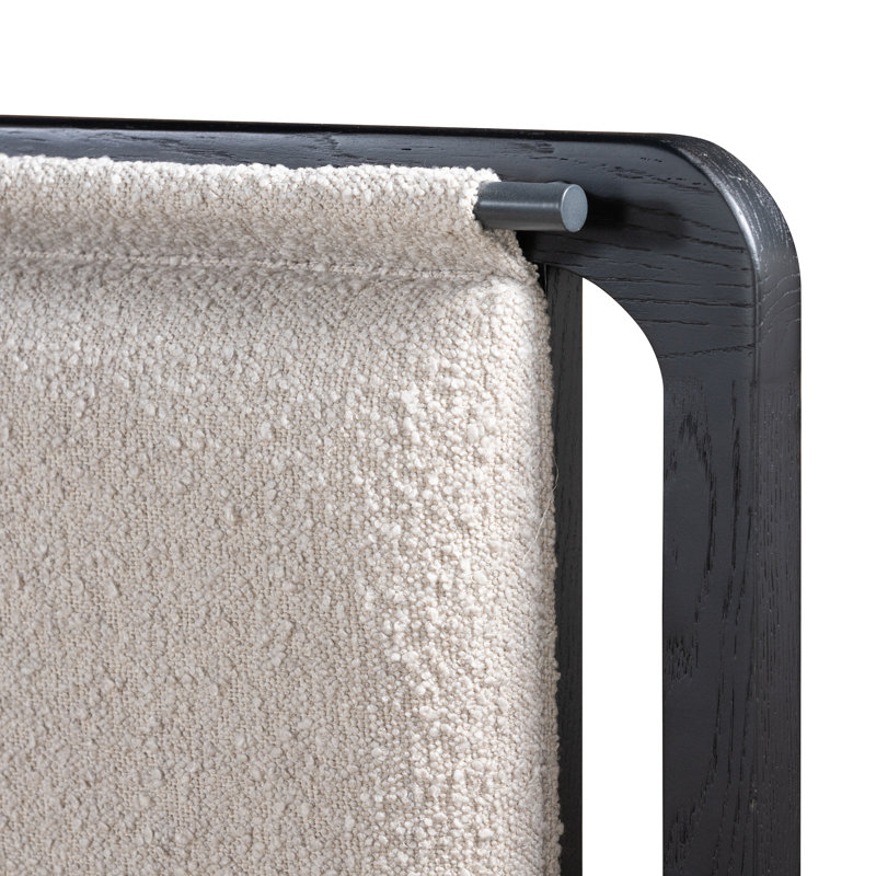 Rosedale Upholstered Bed, Queen, Knoll Sand/Ebony Oak Veneer
