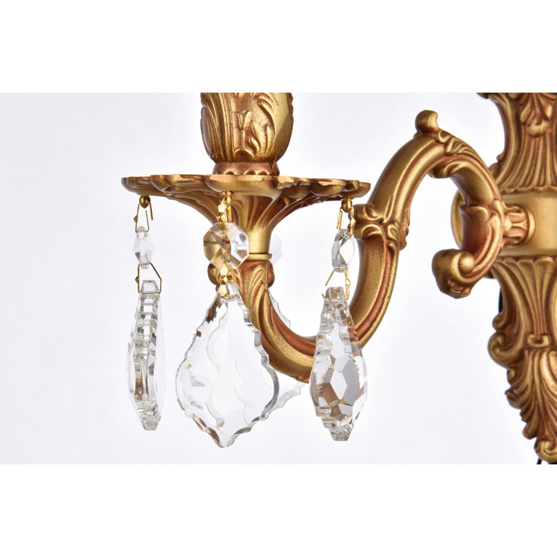 Monarch Mordechay Royal Cut Crystal, 11.5" H x 5" W x 5" D, French Gold, 1