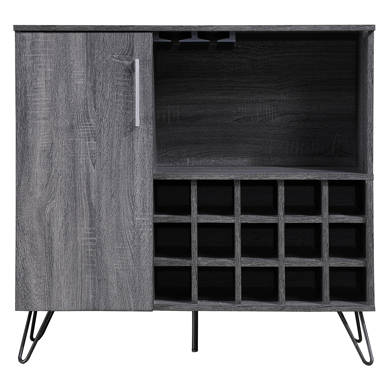 12331 - Vietti Bar Cabinet and Bottle Storage Weathered Oak