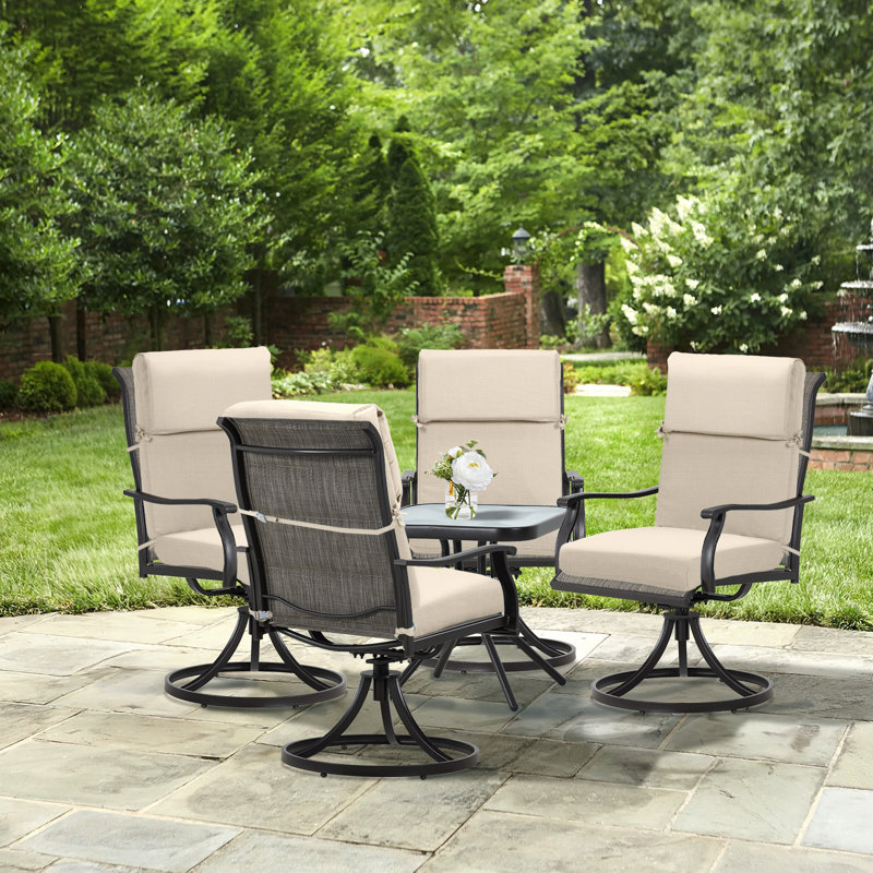 20 x 20 Inch Outdoor Rocking Chair Cushion Set, Khaki