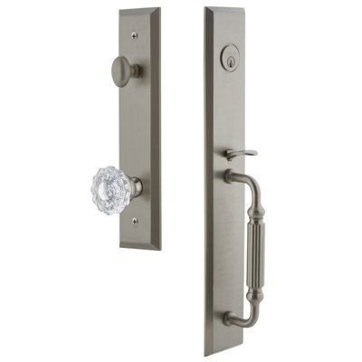 Fifth Avenue One-Piece Complete Inactive Dummy Handleset with F Grip and Versailles Knob
