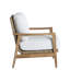 Pointe N-Dura Resin Wicker Teak Outdoor Lounge Chair - Oyster Natural-1547666443-1547666445