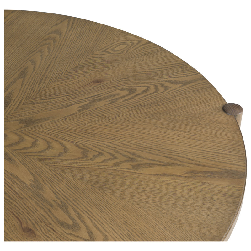 Maxwell Round Cocktail Table, Sunlit Oak