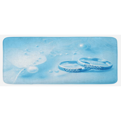 Glam Solid Colour Polyester Kitchen Mat