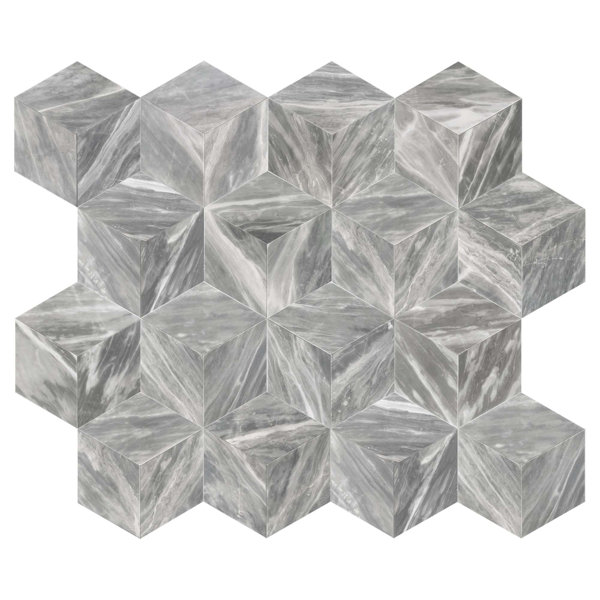 Hexagon Honed Finished Natural Stone Marble Tiles For Wall And Floor, 1 Box 12 PCS