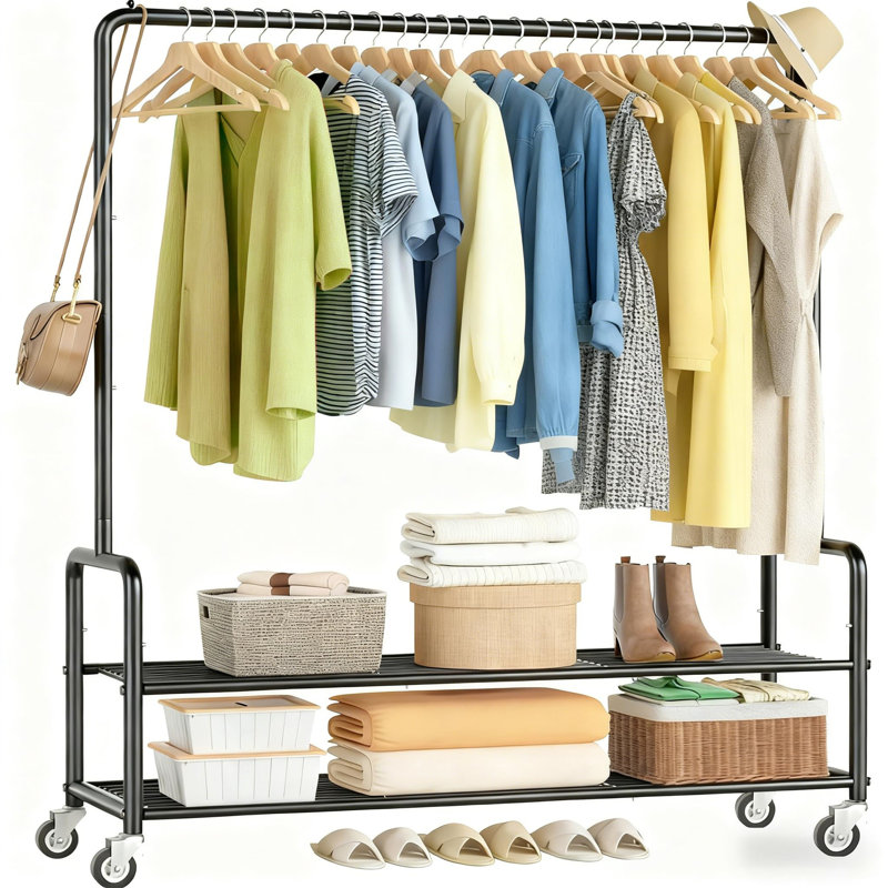 118cm Rolling Clothing Rack