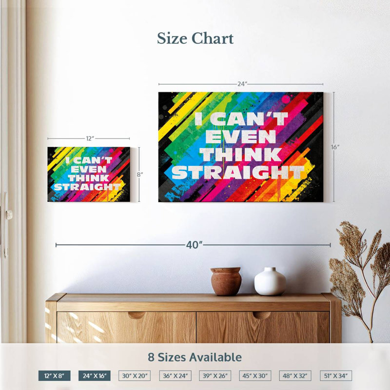 Tergel I Can't Even Think Straight, 16'' H x 24'' W