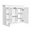 Armoire murale, armoire de salle de bain avec 2 portes en verre, rangement de salle de bain pour la maison