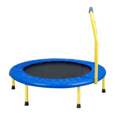 Trampoline de 36 pouces pour enfants, trampoline pour tout-petits d'intérieur / extérieur 3 pi, petite trampoline pliable avec poignée coussinée, cadeau de trampoline amusant pour les enfants de 3 ans et plus
