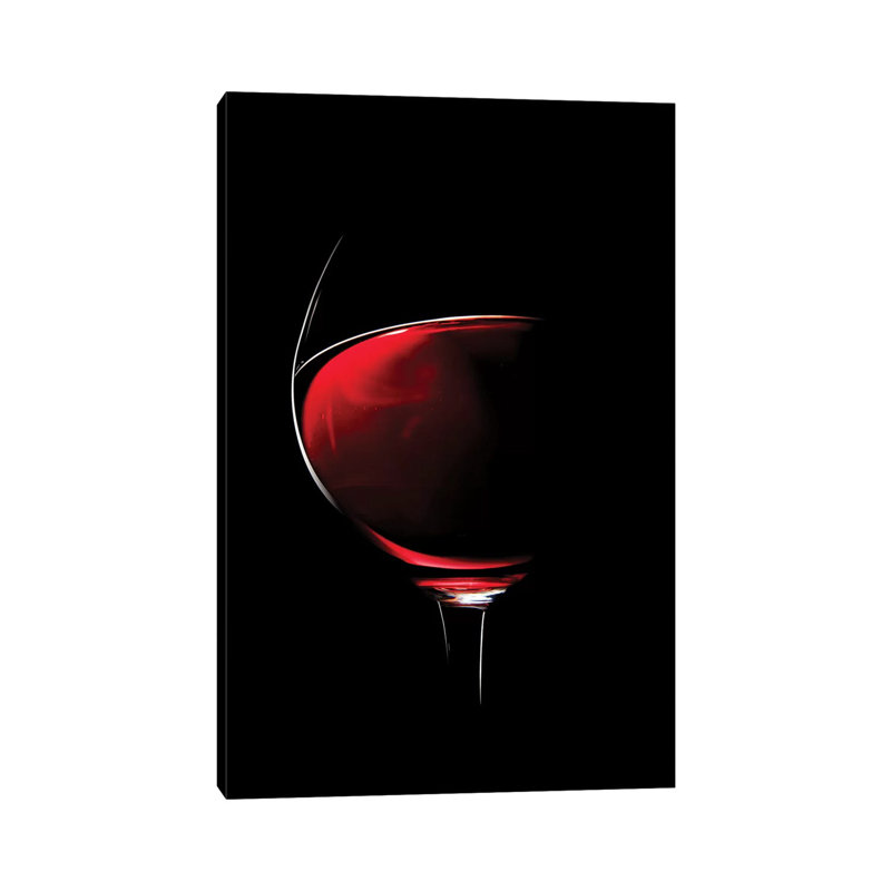 «Red Wine» par Johan Swanepoel - impression d'art graphique, H 60 po x l 40po x P 1,5 po, Toile tendue, Pas de tapis