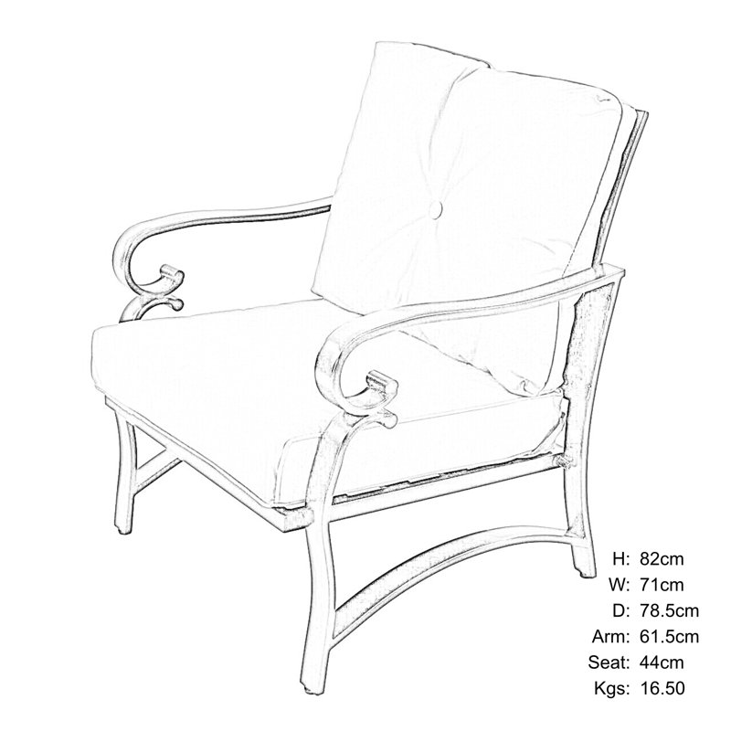Avignon Deluxe Metal Lounge Chairs