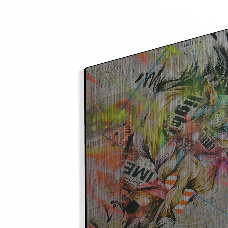Ivy Bronx «Pulse» par Taka Sudo, art mural en métal, H 12 po x l 12 po