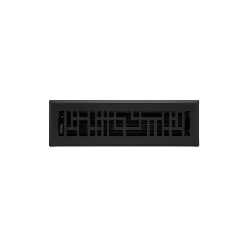 Registre de plancher en acier Baer, Noir, 2,25 po x 14 po