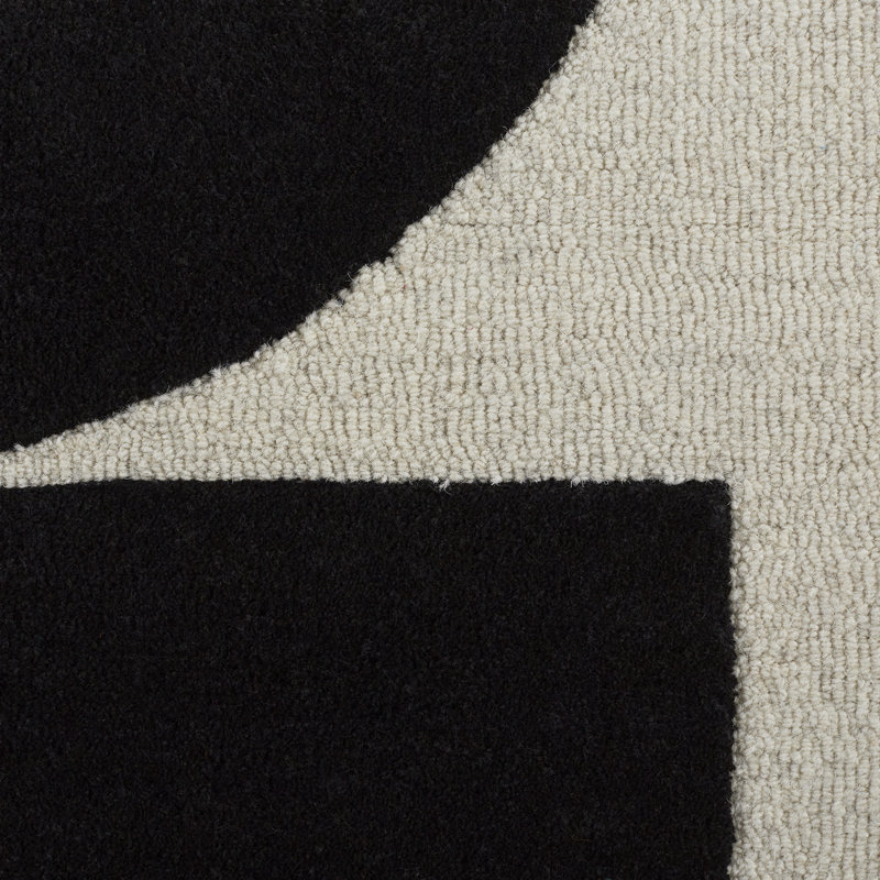 Dave Hand Tufted Geometric Indoor Rug, Rectangle 9' x 12'