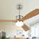 Bilon 52" Classic Wood Ceiling Fan with LED Light Kit, 3 Light Tone and 3 Fan Speed Remote Control