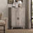 Wavy-Design Double-Door Shoe Cabinet Large Capacity, Adjustable-599195702