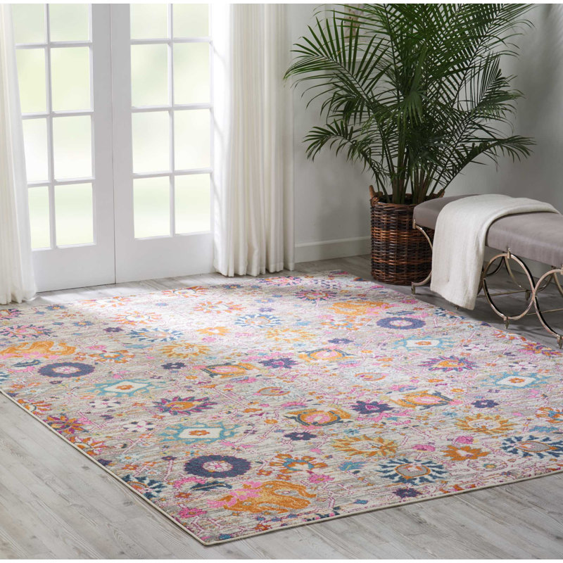 Floral Area Rug, Rectangle 201 x 290cm