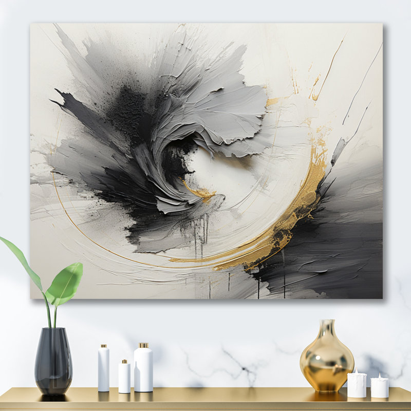 Infinite Motion III - Abstract Spirals, art mural, Toile tendue, H 16 po x l 32 po x P 1 po