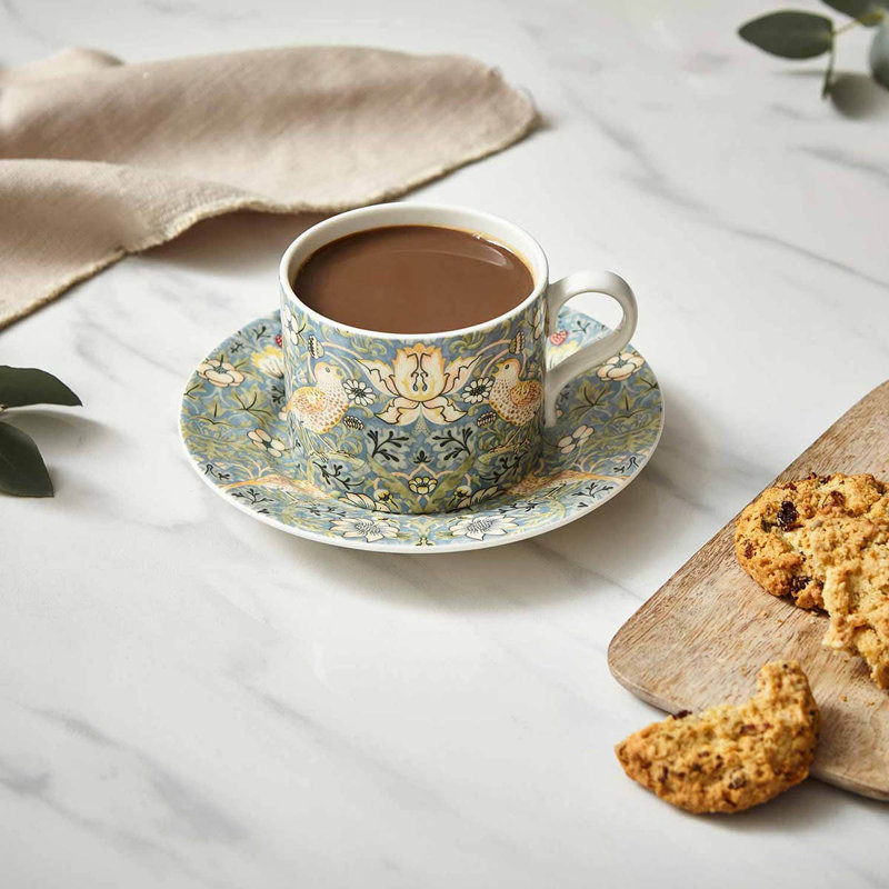 Teacup & Saucer (Strawberry Thief)